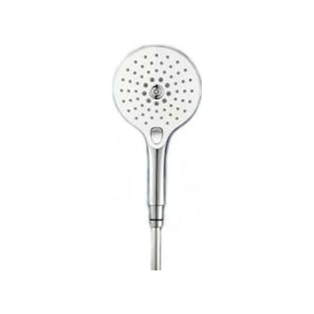 3-Function Hand Shower Set with Push Button, Diameter 130mm (with Hose & Bracket)