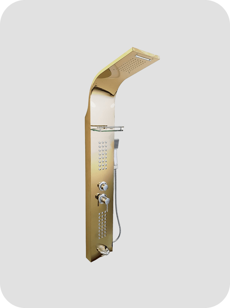 Brizzio Modern Waterfall Shower Panel - Gold (5501 G)