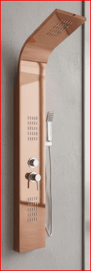 Brizzio Curved Organic Waterfall Shower Panel - Rose Gold (PS-5578 RG)