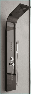 Brizzio Curved Organic Waterfall Shower Panel - Matte Black (PS-5578 BK)